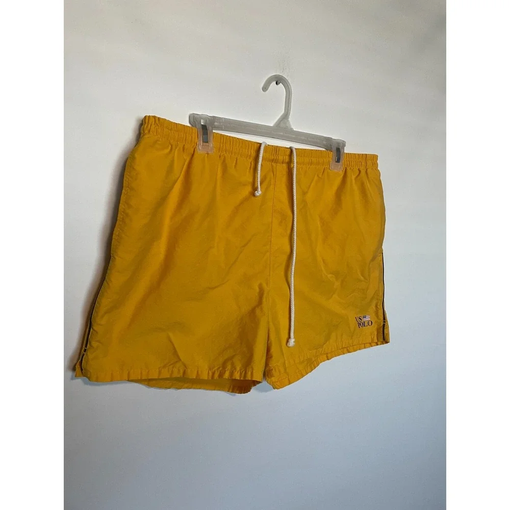 Polo Ralph Lauren Swim Trunks Mens Large Gold American Flag USA Lined Shorts